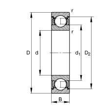 S 6201-2Z, (j) DIN 625-1 (bio)(zhn)Ҫߴ, ɂ(c)g϶ܷ