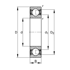 S 6201-2RSR, (j) DIN 625-1 (bio)(zhn)Ҫߴ, ɂ(c)ܷ